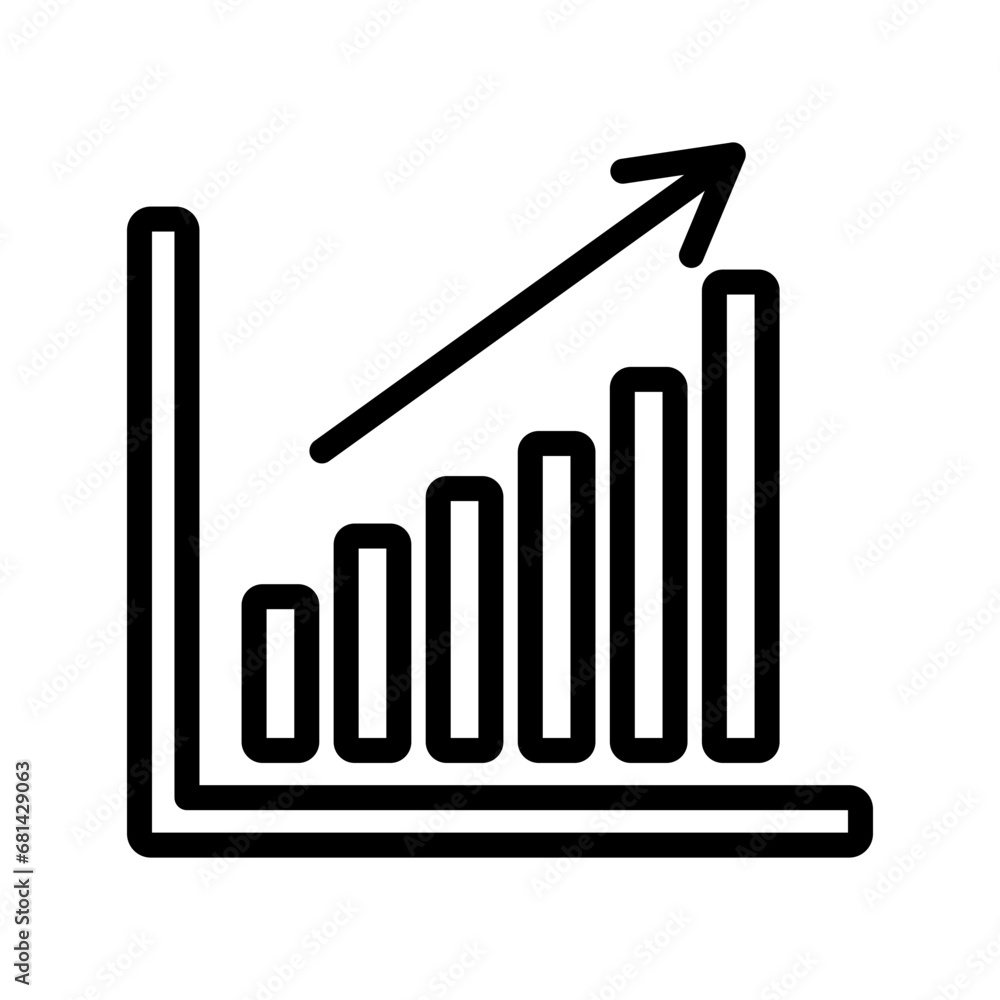 graphic chart rising up icon vector design template with transparent background graphic chart rising up icon vector design template with transparent background
