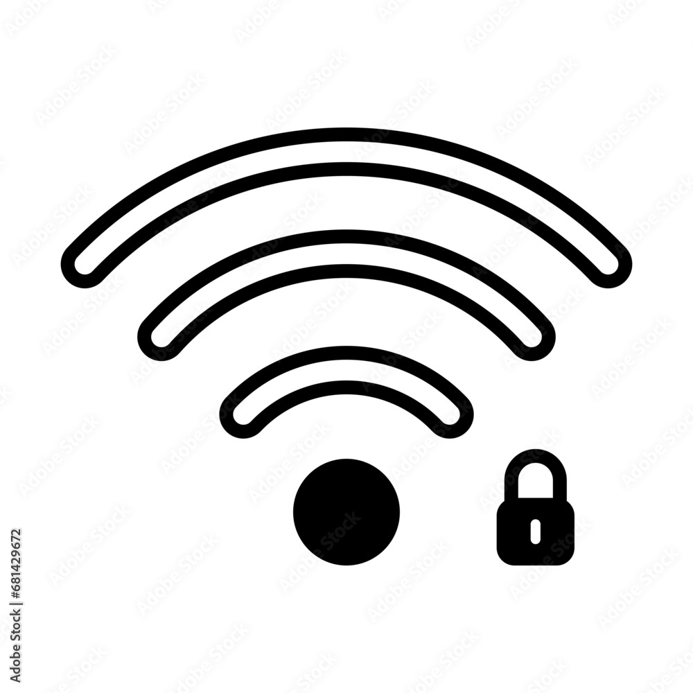 Wifi icon vector design template illustrator on transparent background