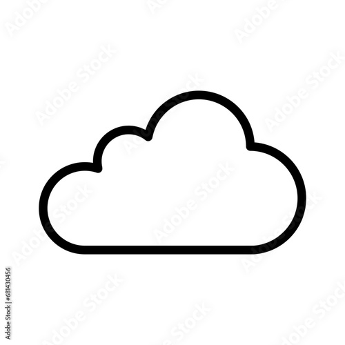 Cloud icon vector design template illustrator on transparent background