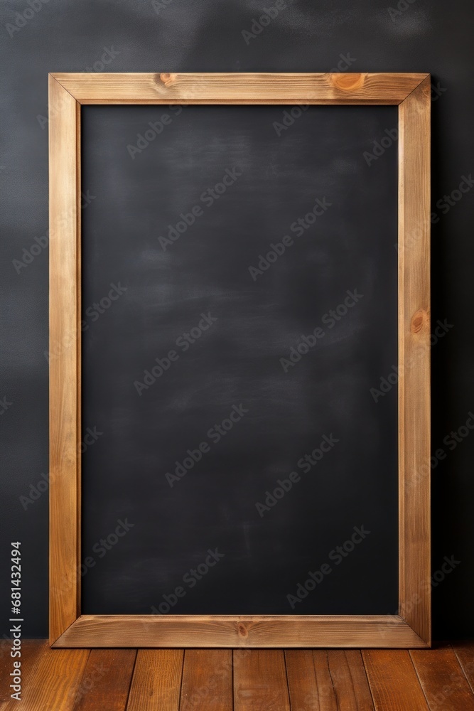 Empty blackboard on a white wall AI generated illustration Empty blackboard on a white wall AI generated illustration