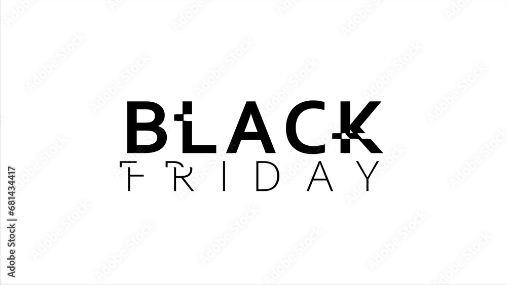 Black Friday banner with glitch effect in cyberpunk style. Black Friday glowing banner with glitches and distortions. BlackFriday sale web banner for advertising. Cyberpunk promo design. Black Friday banner with glitch effect in cyberpunk style. Black Friday glowing banner with glitches and distortions. BlackFriday sale web banner for advertising. Cyberpunk promo design.