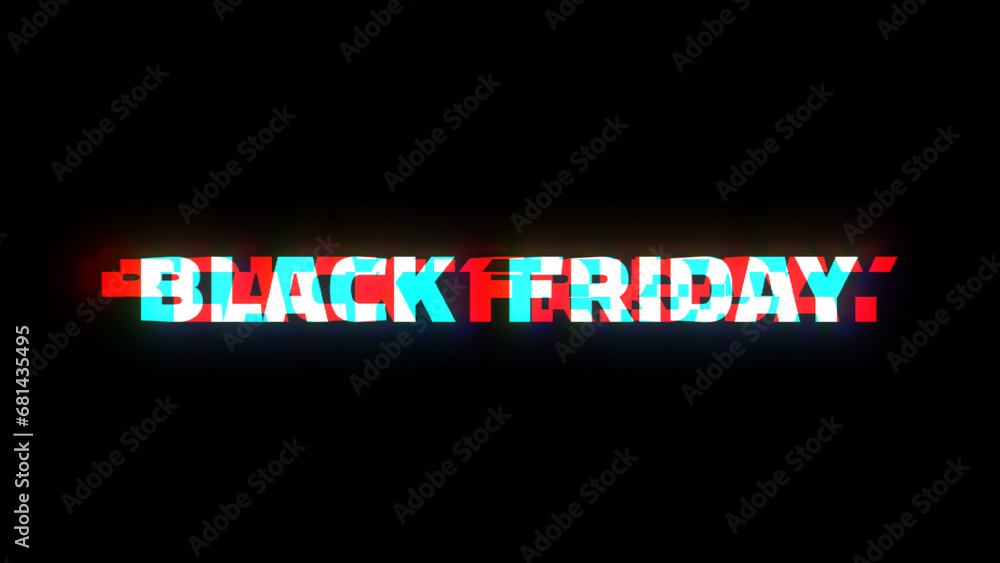 Black Friday glitch banner. Web banner for Black Friday distortion effect. Digital sales. Design for advertising on websites. Black Friday glitch banner. Web banner for Black Friday distortion effect. Digital sales. Design for advertising on websites.