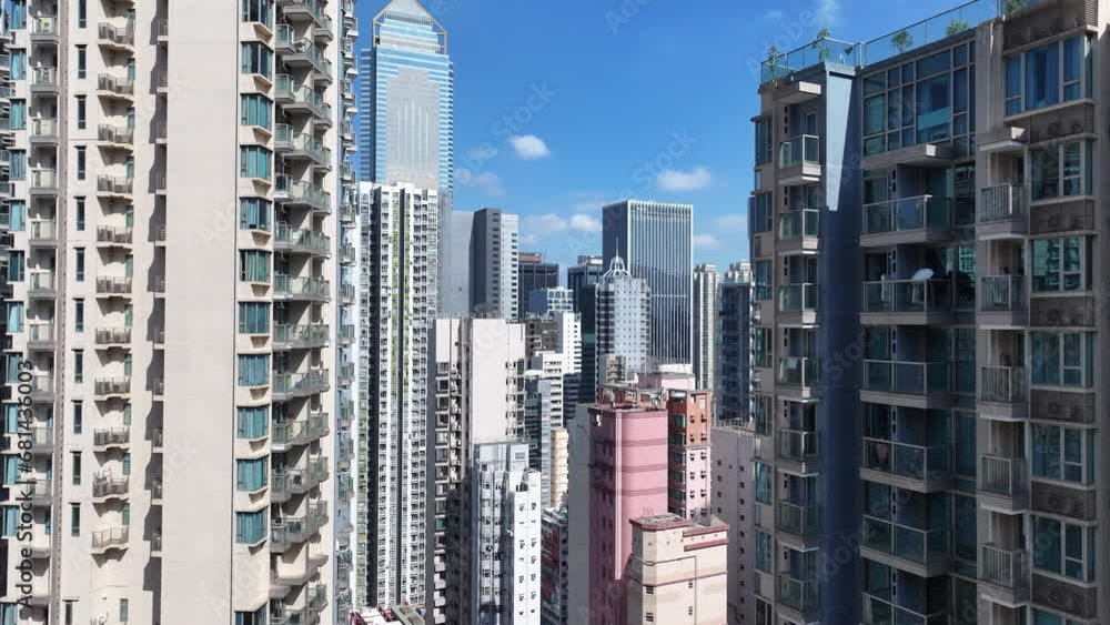 Drone Skyview in Hong Kong 4K Aerial shot of the Wan Chai Central Admiralty Causeway Bay Happy Valley CBD in financial commercial business along the sides of the Victoria Harbour Drone Skyview in Hong Kong 4K Aerial shot of the Wan Chai Central Admiralty Causeway Bay Happy Valley CBD in financial commercial business along the sides of the Victoria Harbour