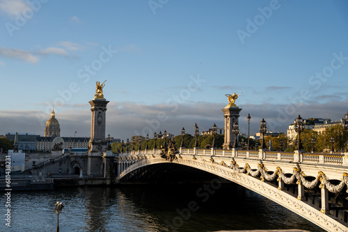 Pont Alexandre III, Bridge in Paris at sunrise, France