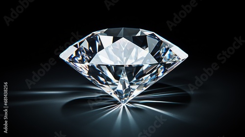 twirling  diamond that sparkles isolated on a white backdrop  AI generated illustration
