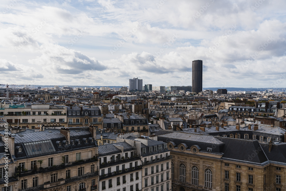 Paris skyline panorama with the Montparnasse tower