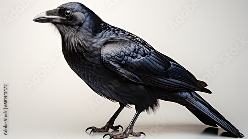 A beautiful raven the Corvus corax a black bird