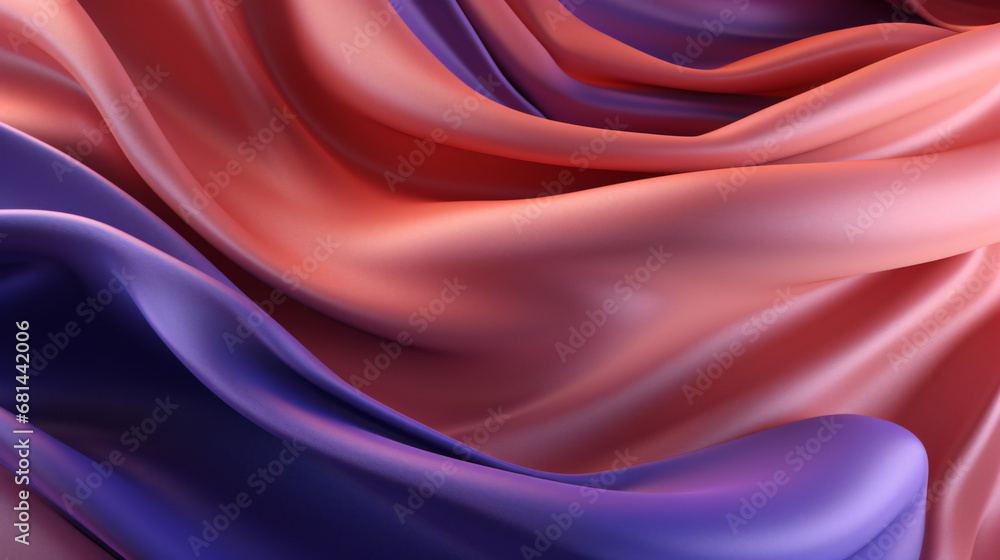 3D render of layers of smooth fabric