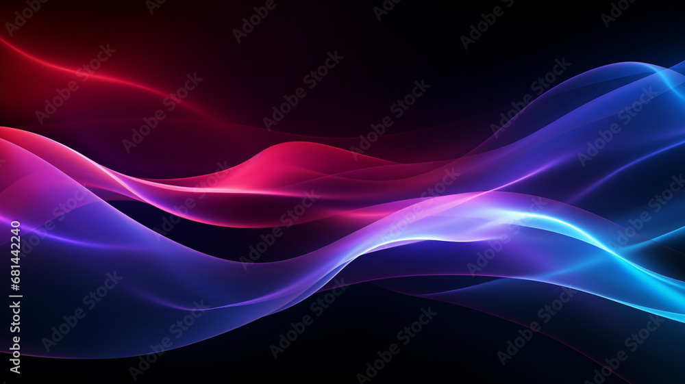 Abstract futuristic background with blurry glowing wave and neon lines Abstract futuristic background with blurry glowing wave and neon lines