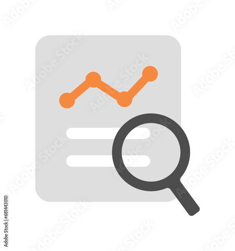 Fundamental analysis vector icon illustration