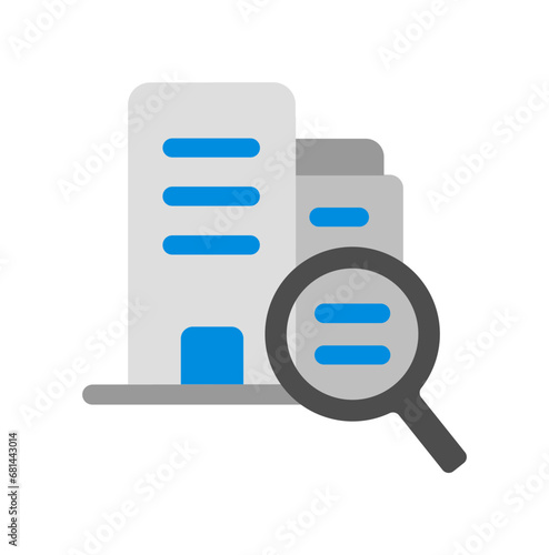 Fundamental analysis vector icon illustration