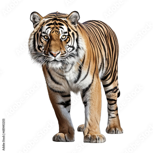 Tiger Isolated on Transparent or White Background  PNG