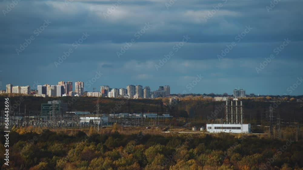 Timelapse of a residential complex, accelerated shooting of a residential complex, high-rise residential buildings Timelapse of a residential complex, accelerated shooting of a residential complex, high-rise residential buildings