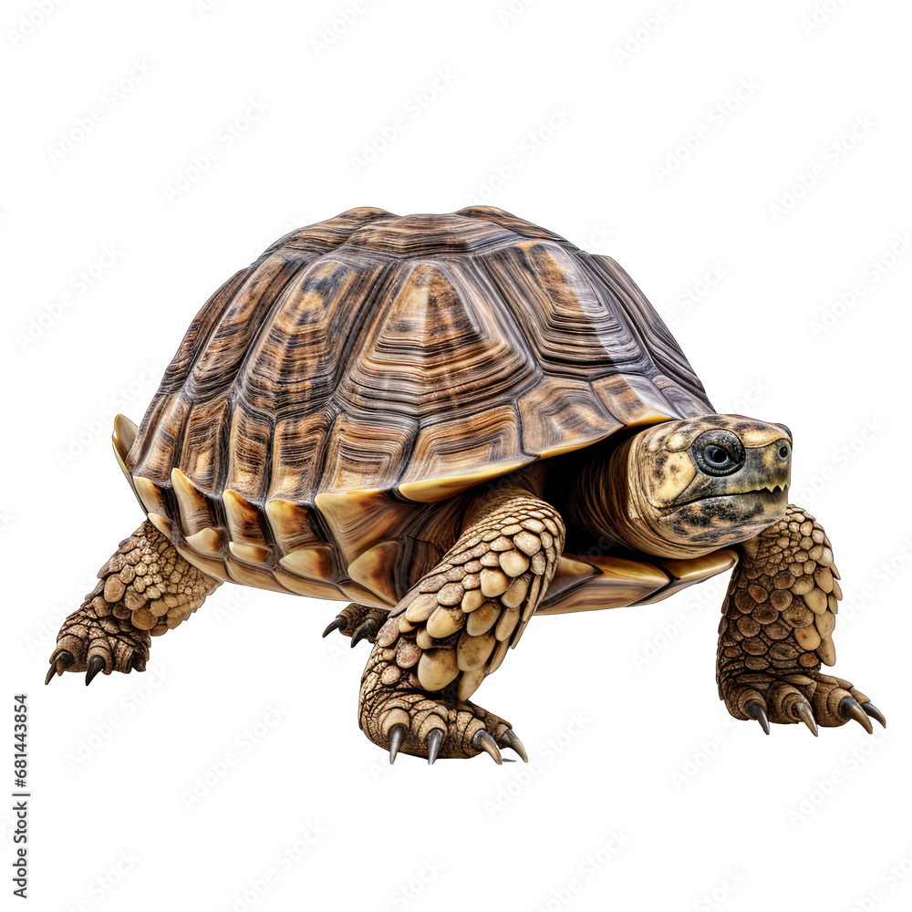 Obraz premium Tortoise Isolated on Transparent or White Background, PNG