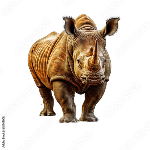 Rhinoceros Isolated on Transparent or White Background  PNG