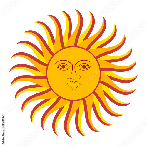 Sun sunlight symbol vector art photo
