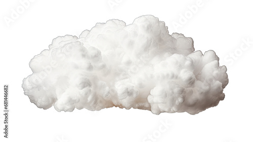 Bountiful White Cloud Isolated on Transparent or White Background, PNG