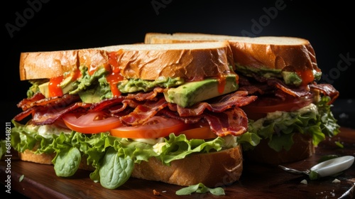 Bacon Lettuce and Tomato Sandwich isolated