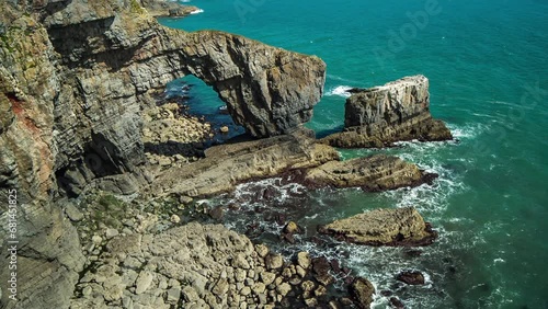 wales green bridge coast pembrokeshire nature photo