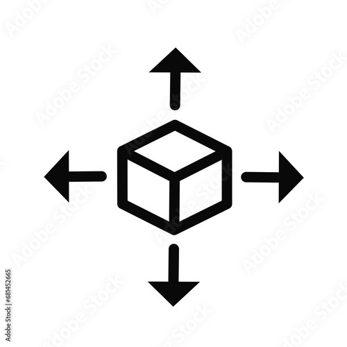 distribution icon vector with simple design