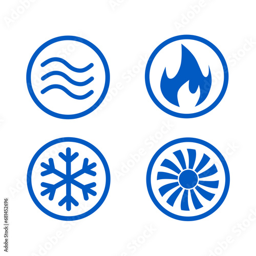 HVAC icon vector.symbol of heating,ventilation and air conditioning