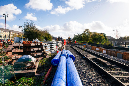 construction of a new railway in UK in autumn