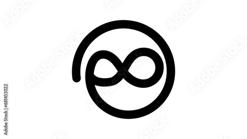 Technology company logo, guy with glasses