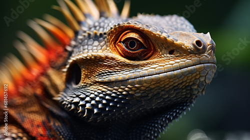 A detailed close up image of a lizard with distinct