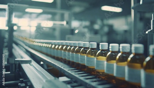  Factory of health medicine bottles on conveyor © Marko