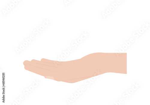 Gesture of Empty Hand Holding Something. Vector Illustration.