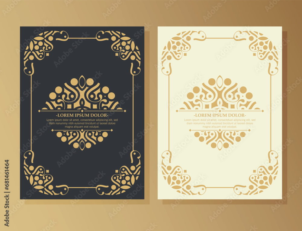 Fototapeta premium Vintage ornament greeting card calligraphy ornate swirls and vignettes