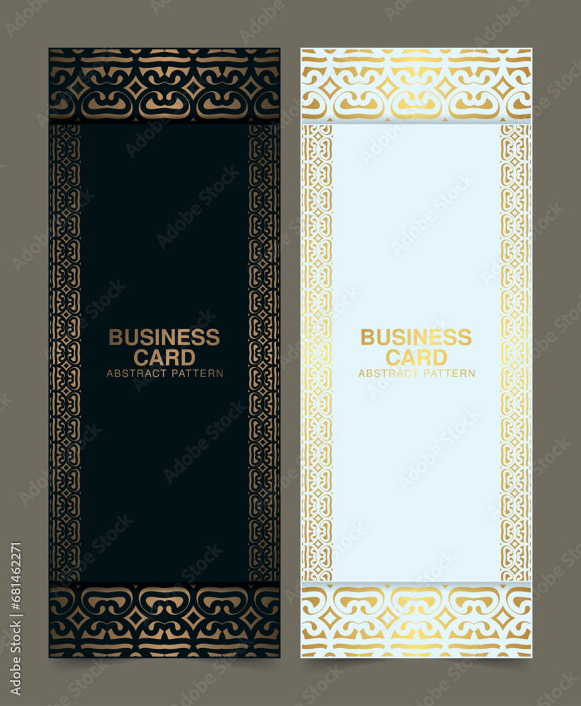 Naklejka premium elegant gold pattern card design