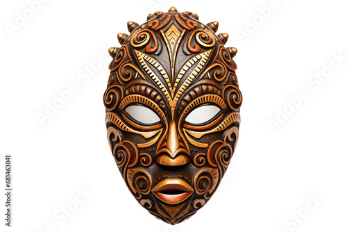 African Heritage Mask Design Isolated on a transparent background