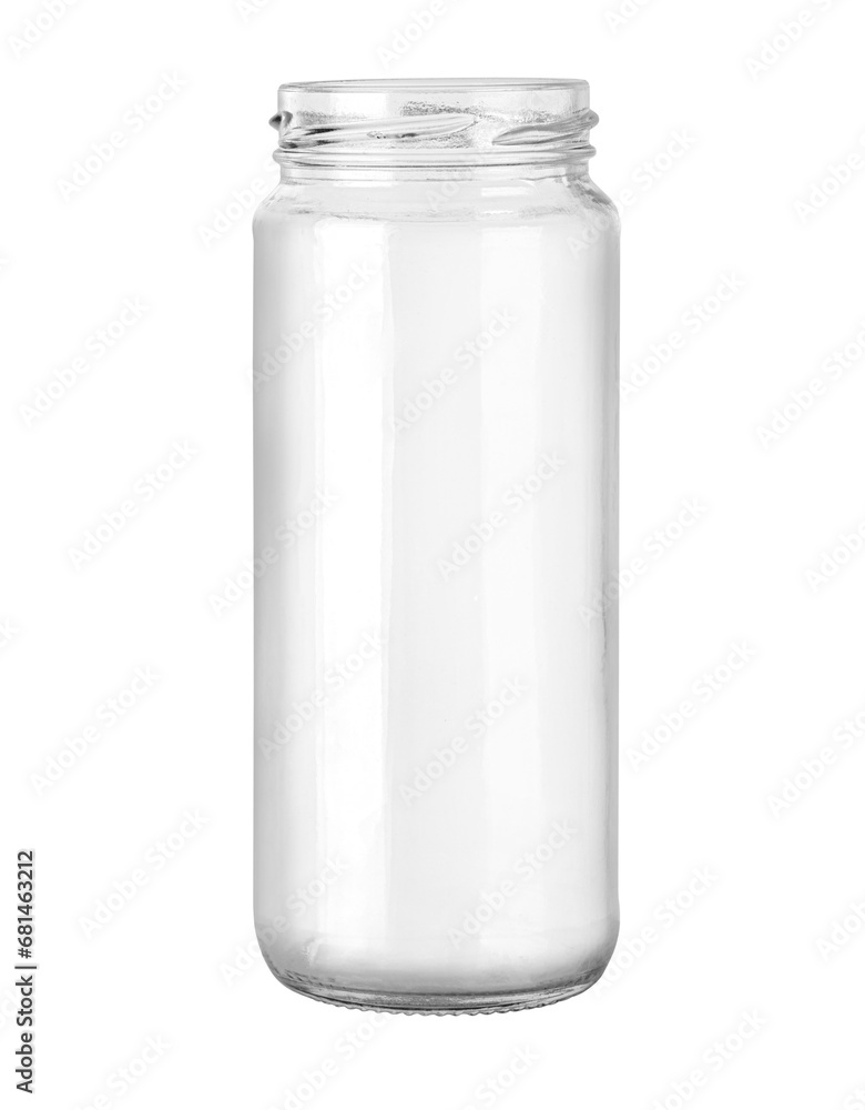 Small empty glass bottle