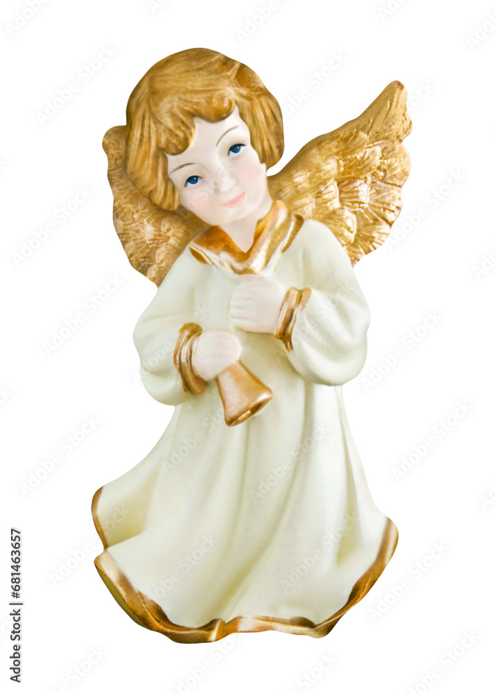 Fototapeta premium Ein Weihnachtsengel und Hintergrund transparent PNG cut out Christmas Angel