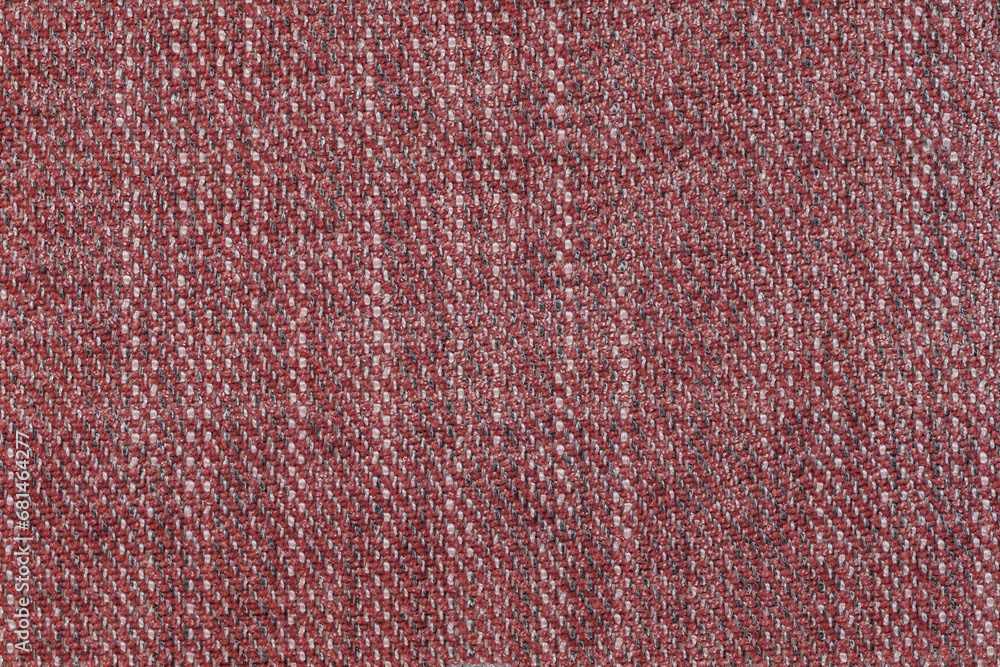Fototapeta premium Factory fabric in red color, fabric texture sample for furniture