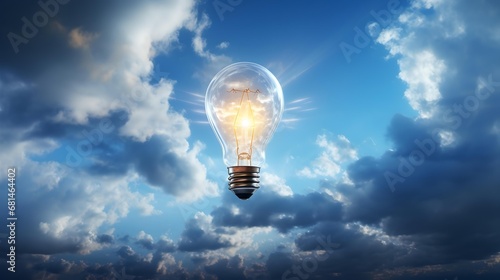 Eco-friendly inspiration: A green lightbulb symbolizing sustainable ideas and innovation, merging technology with nature for environmental conservation and ecological solutions