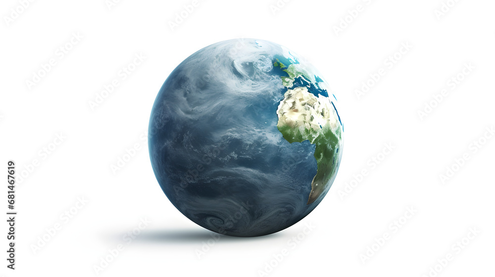 Fototapeta premium earth planet isolated on white background