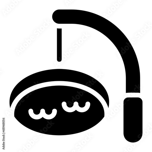 ice fishing glyph icon