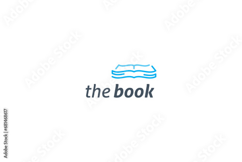 For book production, book seller, book editor or writer minimalist template logo design solution
