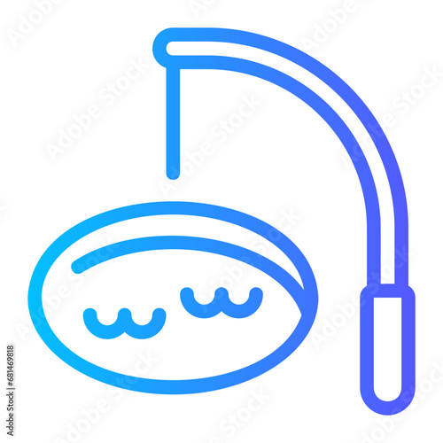 ice fishing gradient icon