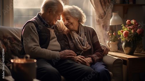 Elderly Love: Serene Seaside Stroll of a Lifelong Bond