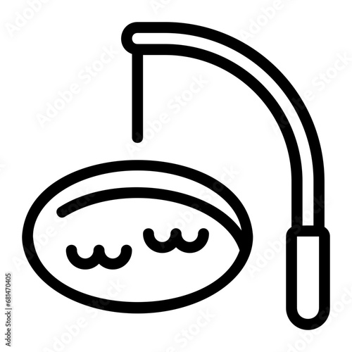 ice fishing line icon