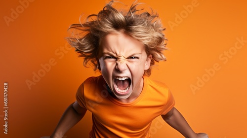 Angry Toddler Expressing Frustration

