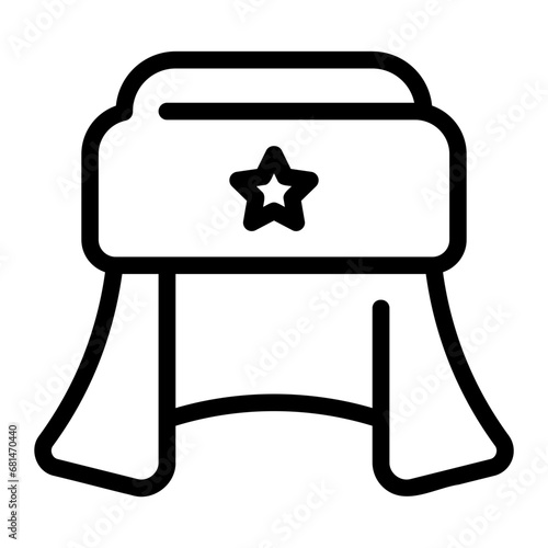 ushanka line icon