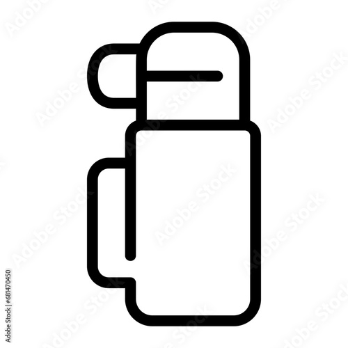 thermo flask line icon