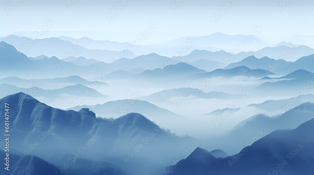 Blue mountains abstract background poster web page PPT, abstract art background