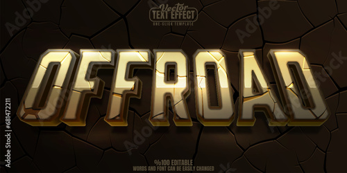 Offroad editable text effect, customizable adventure and terrain 3D font style