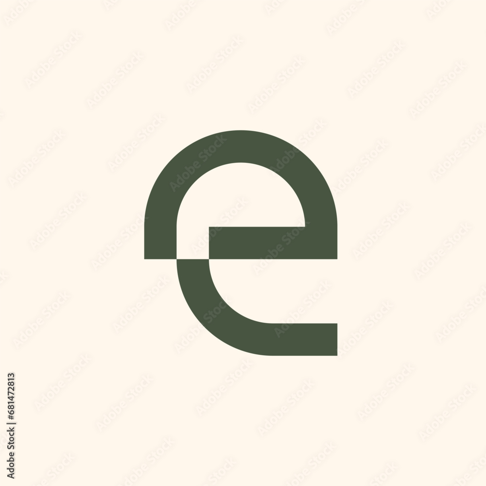 minimalist letter e logo minimalist letter e logo