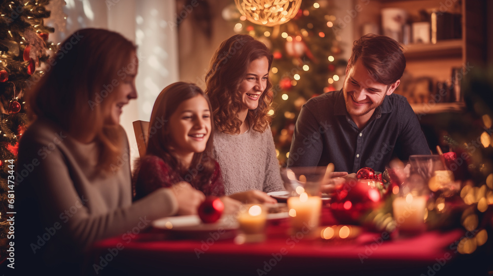 Cozy Christmas Family Dinner